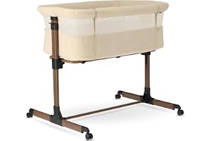 Deryan Snoozy Teddy Co-Sleeper 3-i-1 babysäng upp till 9 kg, sidosäng, vagga, höjdjustering och justering av madrassens lutni
