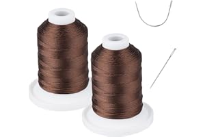 Resistente ai raggi UV – Simthread 100% poliestere legato filo Tex 69 (12wt) – 230 m x 2 bobine NP-D. marrone