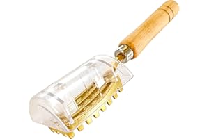 YAMASAN KYOTO UJI Fischschuppenentferner mit Box mit gezacktem Sägezahn aus Messing und Holzgriffen aus Tsubame-Sanjo, Japan【Yamasan】