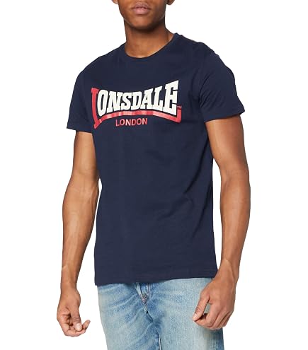 Lonsdale Herren Bangor Double Pack T-Shirt – 2er Set, 100% Baumwolle, Reguläre Passform