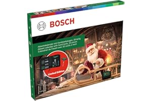 Bosch Handwerkzeug-Adventskalender 2024, 33-teilig (Werkzeug-Set mit Bit-Ratschenschraubendreher T-Griff, Präzisionsschraubendreher, Bit-Schraubendreher Stubby, Zubehör, Korkenzieher, Tasche)