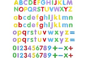 HUATEEN Kids Magnetic Letters & Numbers Set,108 Pcs Alphabet Fridge Magnets with Storage Box | Educational Toy for Spelling, Counting & Early Learning | Safe ABC Magnets for Toddlers Age 3+