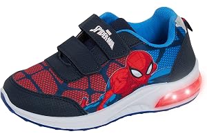 Marvel Spiderman lysande sneakers, barn, blinkande lampor, löpning, sport, skateboardskor