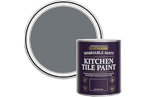 Rust-Oleum Grey water resistant Kitchen Tile Paint in Matt Finish - Marine Grey 750ml