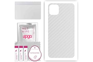apgo Protecteur Skin, Autocollant, Peau, film en vinyle structuré pour l'arrière au modèle Apple iPhone 11 Pro Max avec motif Carbone Transparent