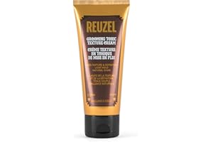 Reuzel Grooming Tonic Texture Cream, Medium Hold and Definition, Curl Texture and Shine, Heat Protectant for All Hair Types, 3.38oz / 100ml