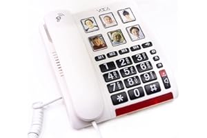 VOCA Big Button Phone for Seniors, CP120 Amplified Telephone, Hand Free Speaker Phone, Hearing Aid Compatible, Loud Phone for Hard of Hearing & Visually Impaired - Dementia Aid Phone for Elderly