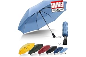 Chakipee Składany parasol podróżny wiatroszczelny deszcz - przenośne parasole dla mężczyzn automatyczne otwieranie zamykane, powłoka 210T otwarcie 97 cm 8 kości