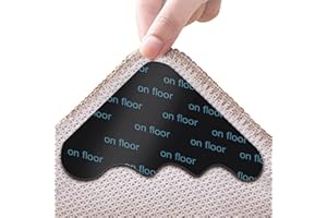 HAPPY FINDING Antirutschmatte Teppiche, 8 Stück Teppichgreifer Antirutsch Idealer Rutschschutz für Teppich Schwarz