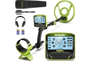 Hazlewolke Metal Detector professionali per adulti con Pinpoint & modalità di memoria, 5 modalità con maggiore precisione 25CM bobina impermeabile per il rilevamento dell'oro, display LCD più grande