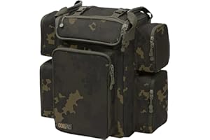 Korda Compac Rucksack 45 Dark Kamo, 45 Litre, Durable Water-Resistant Fabric, Reinforced Base, Adjustable Shoulder Harness, Heavy-Duty Zips, Multiple Storage Pockets, Ideal for Outdoor Adventures