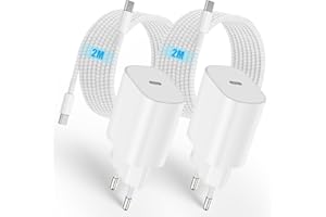 HGTCHGEBD 2Pack iPad Ladekabel und USB C Ladegerät, 25W USBC iPad Netzteil mit 2M USB-C Kabel Schnellladekabel für iPad Pro 13"/12.9"/11", Air 5/4 Gen 11"/13", iPad 10/11 Gen, iPhone 17 16 15 Pro Max/16 15 Plus