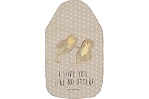 ‎MR. & MRS. PANDA Mr. & Mrs. Panda Wärmflasche Otter Hände halten - Geschenk, Otter Seeotter See Otter, glücklich, Seeotter, Kinderwärmflasche, Fischotter,