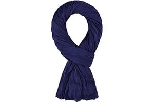ALLEE DU FOULARD Pañuelo Cabeza Mujer Elegante 100% algodón 200x110 Cm - Bufanda Color Sólido para Primavera, Otoño e Invierno - Fular, Chal, Mantón, Estolas y Cachecol - Bufandas y Chales para Mujer