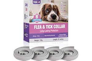 YFCACT Collier Anti Puces Pour Chien Collier Anti Tique Chien 4pièCes Collier Anti Puce Chien 8mois de Protection Collier Chien Anti Puces et Tiques éTanche RéGlable Collier Anti Puce 63cm Collier Puce Chien