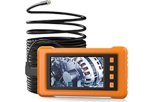 KZYEE KZ2000 Industrielles Endoskop mit 5,5 mm Durchmesser, 1080P HD Inspektionskamera, 4,3-Zoll-Bildschirm Endoskopkamera mit 6 einstellbaren LED-Leuchten, 33 Fuß/10 m halbstarres Kabel, 2800 mAh