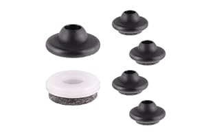 WAGNER QuickClick® Felt glides chair glides I set of 4 to clip on I 4x base + 4x glide insert interchangeable - wool felt ULTRASOFT - Ø 30 for Vitra chairs DSR DAR DKR - Made in DE - 16780000