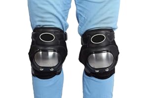 Rodilleras homologadas para motocicleta + KIMISS 2 uds. Rodilleras de seguridad para motocicleta de acero inoxidable, rodilleras para adultos, juego de armadura protectora para espinillas