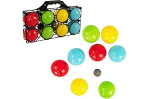 HTI Toys & Games 8-Teiliges Boccia Spiel Set | Boccia Kugeln für Camping & Urlaub | Gartenspiele für Kinder | Outdoor Spiele für Kinder und Erwachsene | Perfekte Geburtstagsspiele Kindergeburtstag