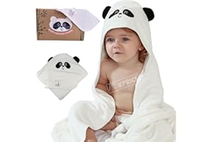 KPRICE - Accappatoio Neonato Con Cappuccio - Asciugamani di flanella 100% Bambu Organico - Asciugamano Neonato Bagnetto - Bambini Bambino Mesi Nascita
