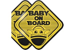 EPIC GOODS Baby On Board Magnete [2er-Pack] Baby On Board Schilder | Baby-Geschenk-Set – Bestes Kindersicherheitsschild für Auto, LKW, Van, Stoßstange, Laptop, Flasche, Wasserflasche (Magnete)