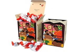 IMPERIAL COAST Caja regalo de chocolate para parejas gay gama Sweet Love I Regalo original para navidad cumpleaños aniversario novios – Caja super resistente – Incluye Kinder mini y Shoko Bons – Regalos para Él