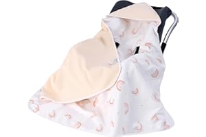 MIRACLE BABY Couverture pour bébé - 90 x 90 cm - En tissu gaufré universel - Pour siège auto