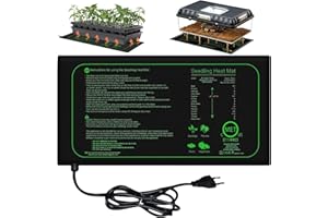 Leikurvo Esterilla calefactora para plantas, estera térmica para germinación de plántulas y mascotas, 21 W Esterilla calefactora con termostato, temperatura de dragón reptil calentamiento rápido,