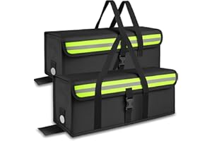Zilchx Ebike Akkutasche, 2PCS Feuerfeste Akkutasche bis 2300 °C, 8 Schichten Brandschutzbox, Wasserdicht Explosionssicher Lipo-Sichere Tasche, zum Laden Transportieren Lagern, 51x16x16cm (2PCS, L)