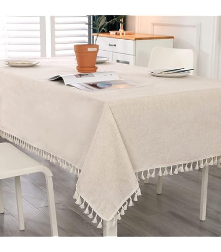 Tovaglia Rettangolare In Poliestere - Ecru, 350x150 Cm - Foto 7