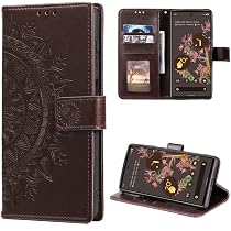 CoverKingz Klapphülle Für Google Pixel 7 – Handyhülle Mit Kartenfach & Standfunktion, Motiv Mandala Gold
