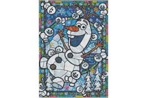 DAJMAIEZ 5D DIY Pintura de Diamante, Diamond Art Painting Taladro Completo Kit, Diamantes Cristal Cuadros de Diamante por Números para Niños Adultos, Decoración de Pared del Hogar - muñeco de nieve