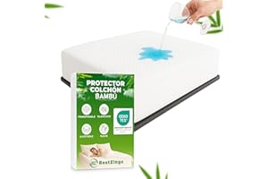 BestZings - Protector colchon 135 Bambu - Cubre colchon 135 - Funda colchon 135x190 - Protector colchon Impermeable - Sabana Bambu - Protector de colchones 135 x 190 - Protector Cama