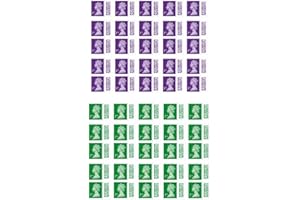KWS GROUP 25 1st Class Stamps & 25 2nd Class Stamps (50 Total) - Barcoded Self Adhesive UK Letter Postage Stamps for Standard Mail - Royal Mail