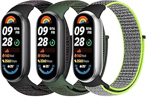 Bcuckood Nylon Sport Armband Kompatibel Mit Xiaomi Smart Band 9/8 - Weiches Verstellbares Atmungsaktives Uhrenarmband Solo Loop Ersatzarmband für Damen Und Herren
