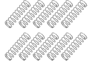 PATIKIL Resorte de Compresión, 0.3mm de Diámetro de Alambre x 3mm de Diámetro Exterior x 10mm de Longitud, 10 Piezas de Acero Inoxidable 304 Muelles de Compresion