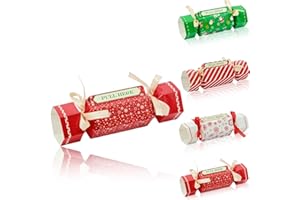 AISSZHAO Christmas Money Pull Box for Cash Gift,4 Pack Christmas Money Gift Candy Box Pull Surprise Money Pull Pouch for Kids,Xmas Money Box for Cash,Money Candy Pull out Cash with 40P Bags,Money Candy Box