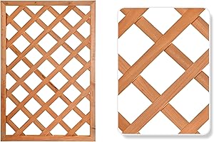 HERSIG - Celosias para Terraza Exterior - Celosia Madera Tipo Panel Color Marron Claro (60x90cm) - Celosia Terraza - Decoracion Jardin Exterior - Celosias Decorativas Resistentes