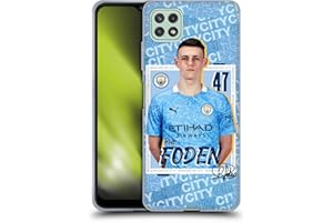 Head Case Designs sous Licence Officielle Manchester City Man City FC Phil Foden 2020/21 Première Équipe Coque en Gel Doux Compatible avec Galaxy A22 5G / F42 5G (2021)