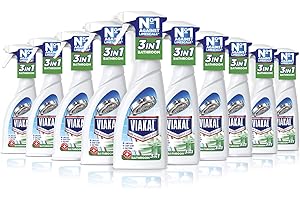 Viakal Antibacterial Limescale Remover Spray, Cleaning Products, Bathroom Cleaner Spray, 5 Litre (500 ml x 10), Toilet Cleaner Limescale Remover