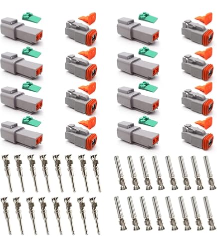 Connecteurs DT étanches 2 Broches - Lot De 10 Jeux (mâle/femelle) - Pour Voiture, Camion, Moto, Bateau - 11