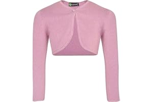 LOTMART Filles Lurex Effet Paillette Cardigan Haut Manches Longues