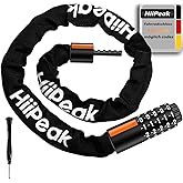HiiPeak Fahrradschloss Hohe Sicherheit mit 5 stellige, Fahrradschloss Zahlenschloss 94cm/7mm, Schweres Zahlenschloss Fahrrad,