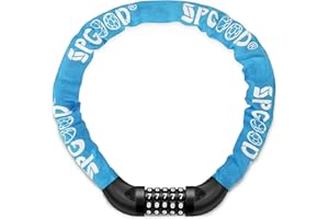 SPGOOD Chaîne Antivol Vélo à Code (14 Couleurs) Cadenas à Vélo avec 5 Chiffres Mot de Passe pour vélo, Moto, Porte, Portail