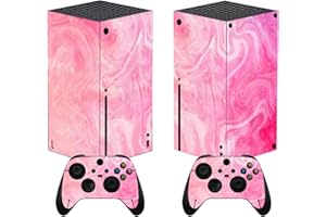 playvital Skin für Xbox Series X, Aufkleber Stickers Vinyl-Skins Schutzfolie Design Folie Zubehör für Xbox Series X Konsole Controller-Psychedelic Pink