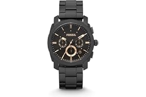 Fossil Blue Watch for Men, GMT Movement with Stainless Steel or Leather Strap