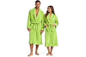BOSKIMO Albornoz de Baño Unisex 100% Algodón OEKO-TEX – Bata para Hombre y Mujer – Rizo Americano 420 gsm – Suave y muy Absorbente