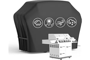 Estefanlo Copertura per barbecue impermeabile, resistente, grande, copertura per barbecue a gas con 3-4 bruciatori, antivento, antistrappo, grande copertura per barbecue per Weber, Brinkmann,