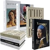 Ennoxwi Decorative Books Set of 4 Fake Books, Fake Books, Cardboard Folding Books, Decorative Books for Bookcase, Coffee Tabl