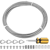 Bogoro Tensor Cable Acero Inoxidable 21m: Fija Cubiertas De Piscina, Toldos Y Luces Con Fácil Manivela